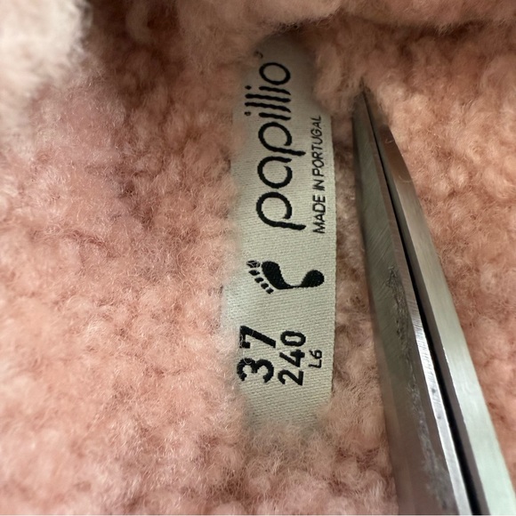 Birkenstock Papillio Arizona Big Buckle Slides in Teddy Crystal Rose Size 37/ L6 - Picture 15 of 16